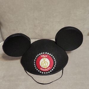 Disney Black Mickey Mouse Ears with Red Patch